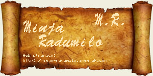 Minja Radumilo vizit kartica
